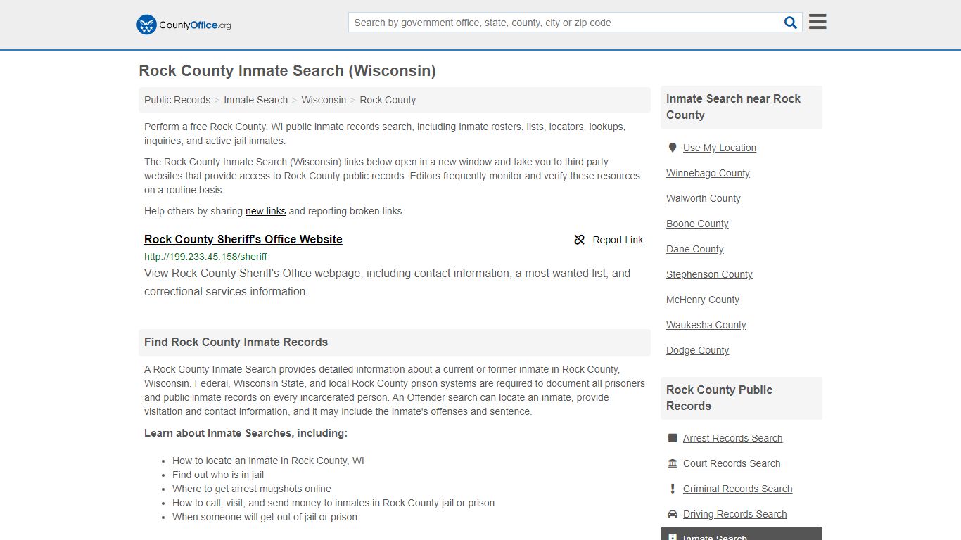 Inmate Search - Rock County, WI (Inmate Rosters & Locators)